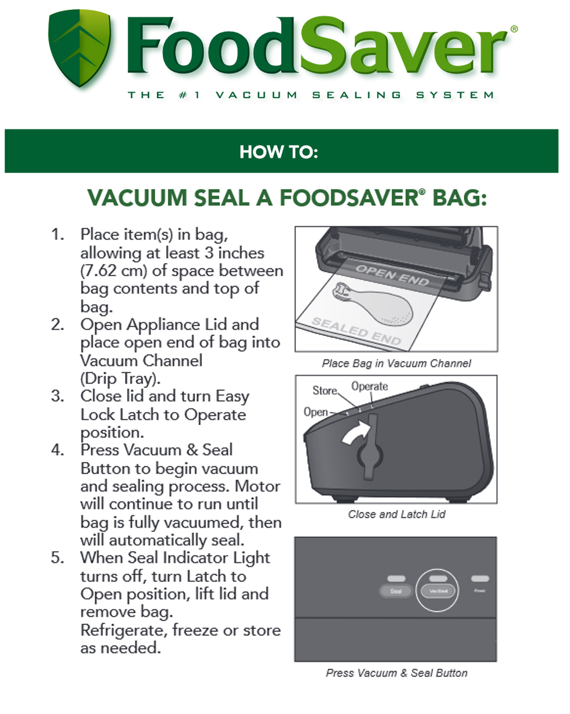 FoodSaver® FM2000 Series How to Vacuum